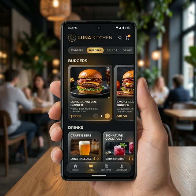 Digital QR Menu on Mobile